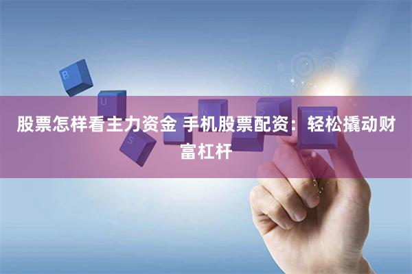 股票怎样看主力资金 手机股票配资：轻松撬动财富杠杆